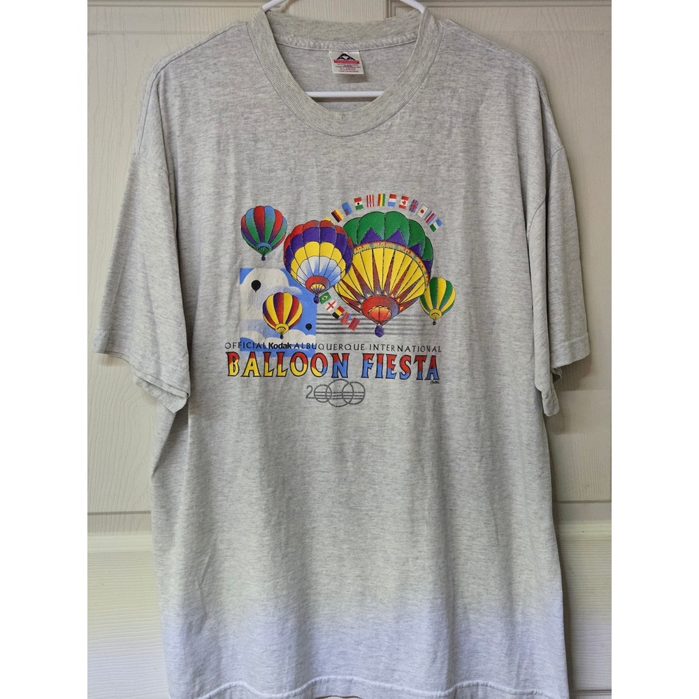 Vintage 2000 Albuquerque Balloon Fiesta T-Shirt XL Gray Kodak International